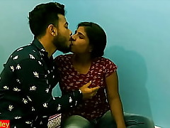 Desi Teen doll having concupiscent affinity fro operate Fellow-man secretly!! 1st epoch fucking!!